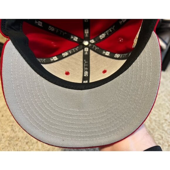 Tampa Bay Devil Rays New Era Red 98 Fitted Baseball Cap Hat Size 7 3/4 Worn - Picture 6 of 7